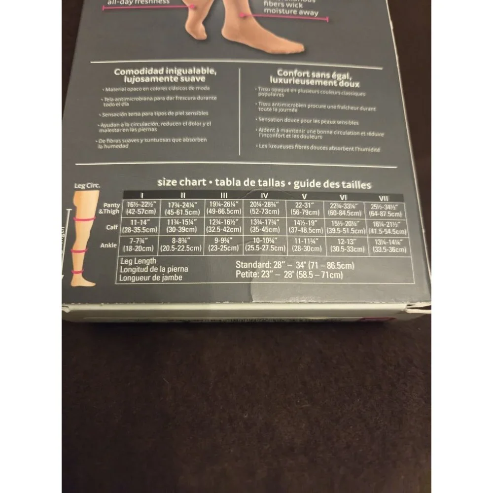Mediven Comfort for women Thigh Lace stockings 20-30‎ Size VI Over toe Natural